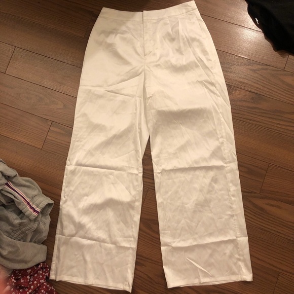 White Satin Pants - Picture 4 of 4